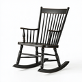 Fauteuil à bascule 70 x 55 x 110 cm en bois noir pour intérieur style traditionnel